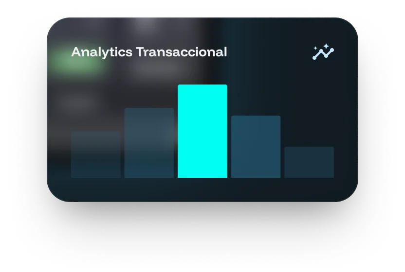 Tarjeta flotante de Analytics Transaccional